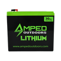 Amped Outdoors 12V 30Ah LiFePO4 Lithium Battery- Wide
