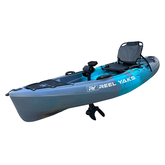 ReelYaks 9.5ft Raptor Modular Propeller Drive Pedal Fishing Kayak | 380lbs Capacity | 2 Piece
