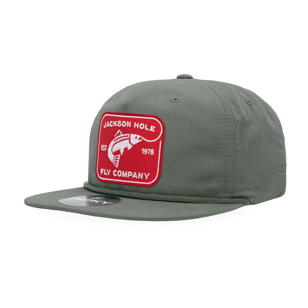 Jackson Hole Fly Company Brushed Cotton Ball Cap - Rectangle Logo