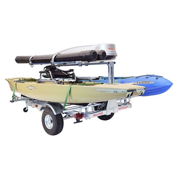 Malone MegaSport LowBed w/ Tier Kayak Trailer Package