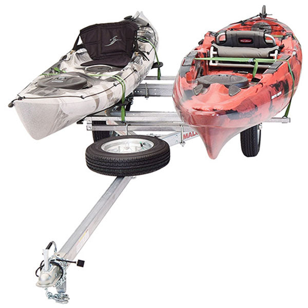 Malone MicroSport LowBed 2 Kayak Spare Tire Trailer Package