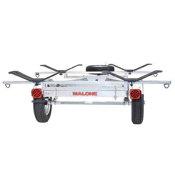 Malone MicroSport LowBed 2 Kayak Spare Tire Trailer Package