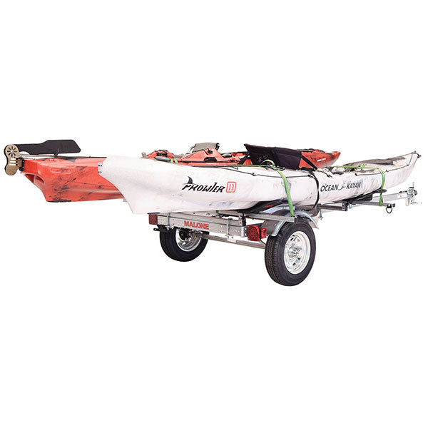 Malone MicroSport LowBed 2 Kayak Spare Tire Trailer Package