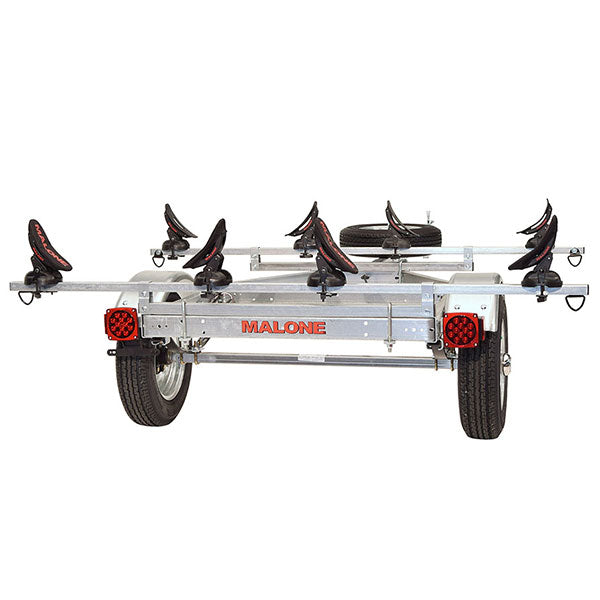 Malone MicroSport LowBed 2 Kayak Spare Tire Trailer Package