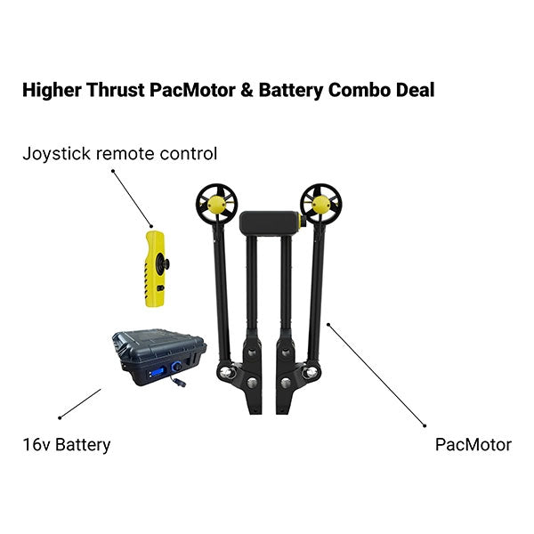 PacMotor + 16V Battery Trolling Motor Combo
